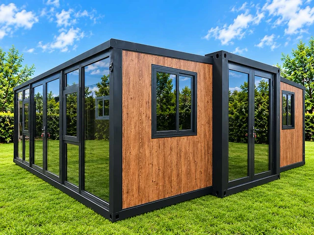 Rhino houses 20ft hout glazen wand tiny house - afbeelding 12 van  24