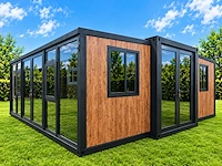 Rhino houses 20ft hout glazen wand tiny house - afbeelding 12 van  24