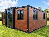 Rhino houses 20ft metal caved wall panel , full welding roof hout tiny house