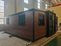 Rhino houses 20ft metal caved wall panel , full welding roof hout tiny house - afbeelding 3 van  8
