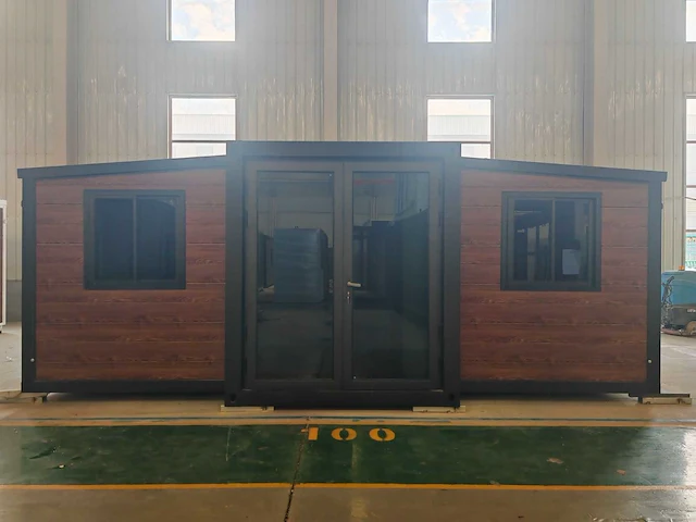 Rhino houses 20ft metal caved wall panel , full welding roof hout tiny house - afbeelding 5 van  8