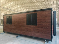 Rhino houses 20ft metal caved wall panel , full welding roof hout tiny house - afbeelding 6 van  8