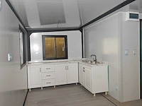 Rhino houses 20ft metal caved wall panel , full welding roof hout tiny house - afbeelding 8 van  22