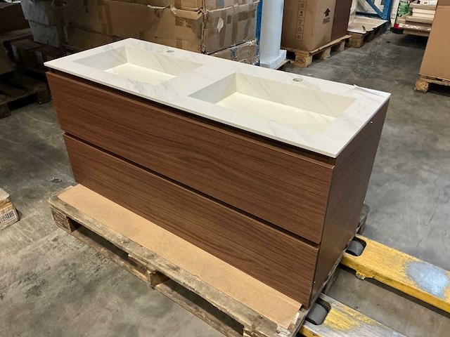 Rhino lavabo badmeubel (120x45x57 cm) - afbeelding 1 van  6