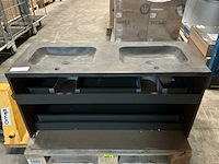 Rhino lavabo badmeubel (120x46x60 cm) - afbeelding 5 van  6