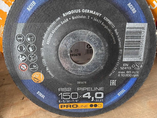 Rhodius 150x4,0 proline slijpschijf (25x) - afbeelding 3 van  3