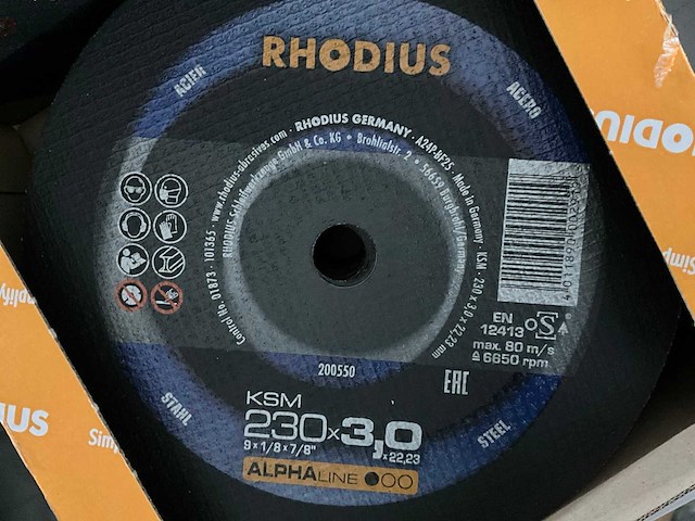 Rhodius ksm 230x3.0 slijpschijf (25x) - afbeelding 2 van  3