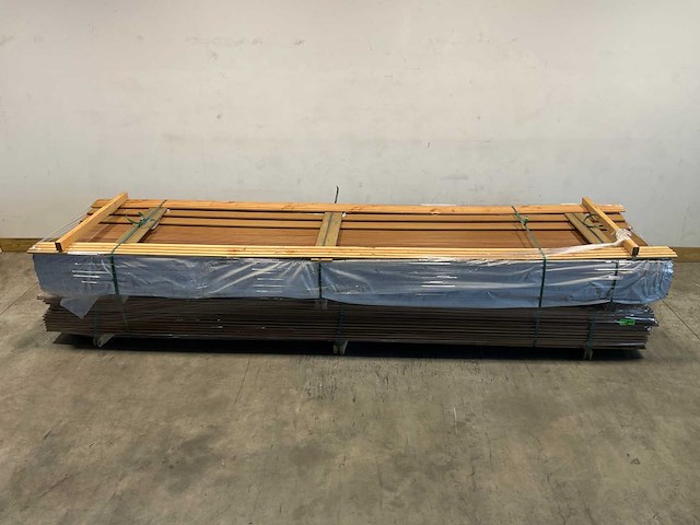 Rhombusprofielplank rib5 ayous thermowood 395x13,8x2,1 cm (15x) - afbeelding 2 van  7