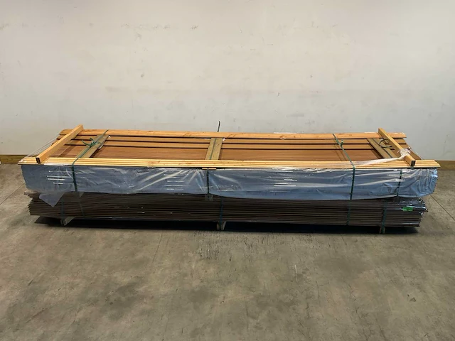 Rhombusprofielplank rib5 ayous thermowood 395x13,8x2,1 cm (15x) - afbeelding 2 van  7