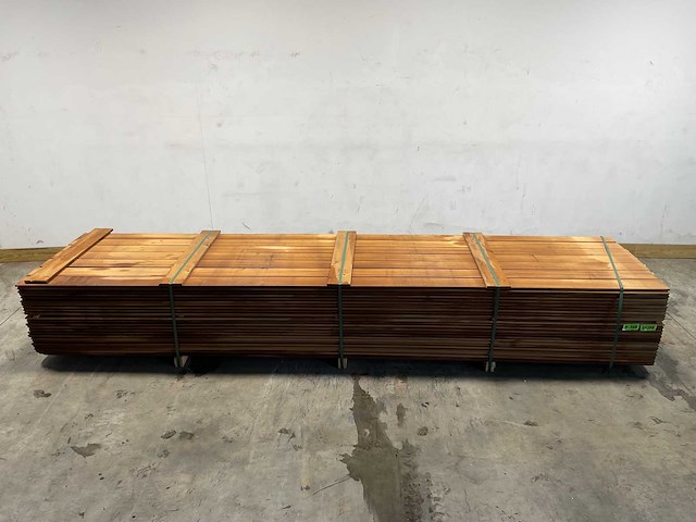 Rhombusprofielplank rib5 ayous thermowood 395x13,8x2,1 cm (25x) - afbeelding 2 van  8