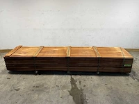 Rhombusprofielplank rib5 ayous thermowood 395x13,8x2,1 cm (25x) - afbeelding 2 van  8