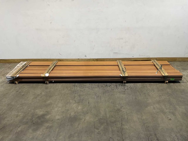 Rhombusprofielplank rib5 ayous thermowood 420x13,8x2,1 cm (15x) - afbeelding 2 van  5