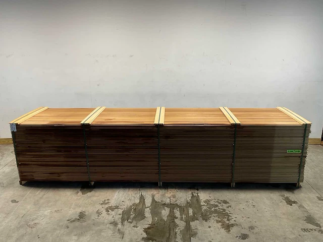 Rhombusprofielplank rib5 ayous thermowood 420x13,8x2,1 cm (25x) - afbeelding 2 van  8