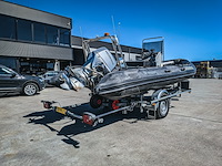 Rib boot, narwhal, hd 580, met buitenboordmotor, honda bf100 op boottrailer, pega 1150 - afbeelding 23 van  54