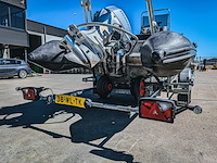 Rib boot, narwhal, hd 580, met buitenboordmotor, honda bf100 op boottrailer, pega 1150 - afbeelding 43 van  54
