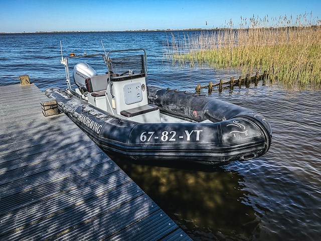 Rib boot, narwhal, hd 580, met buitenboordmotor, honda bf100 op boottrailer, pega 1150 - afbeelding 49 van  54