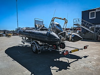 Rib boot, narwhal, hd 580, met buitenboordmotor, honda bf100 op boottrailer, pega 1150 - afbeelding 45 van  54