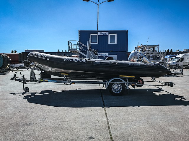 Rib boot, narwhal, hd 580, met buitenboordmotor, honda bf100 op boottrailer, pega 1150 - afbeelding 51 van  54