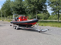 Rib boot, parker, 630, met buitenboordmotor, mercury verado, op trailer, damco dk 2400