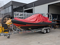 Rib boot, parker, 630, met buitenboordmotor, mercury verado, op trailer, damco dk 2400 - afbeelding 42 van  48