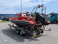 Rib boot, parker, 630, met buitenboordmotor, mercury verado, op trailer, damco dk 2400 - afbeelding 44 van  48