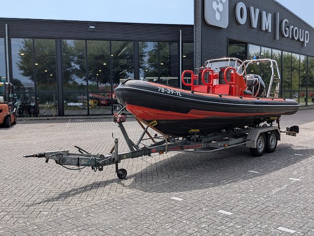 Rib boot, parker, 630, met buitenboordmotor, mercury verado, op trailer, damco dk 2400 - afbeelding 46 van  48