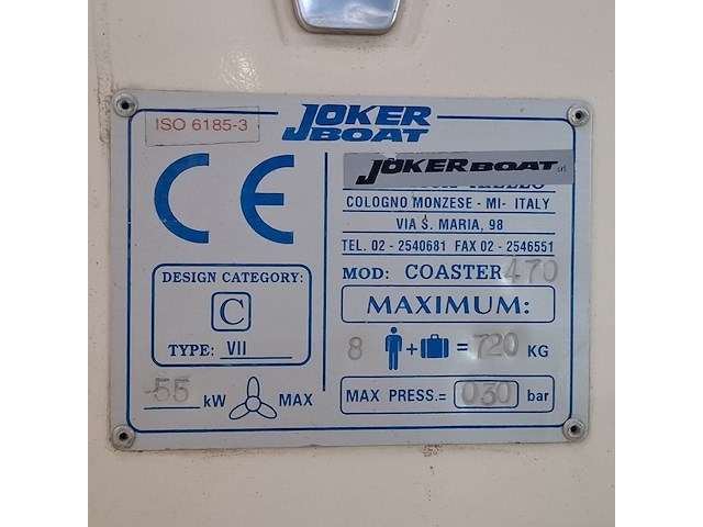 Rib met buitenboordmotor, suzuki / joker boat, 60pk df60 / coaster 470 - afbeelding 45 van  52