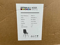 Ribcord - noor - dining chair (8x) - afbeelding 2 van  3