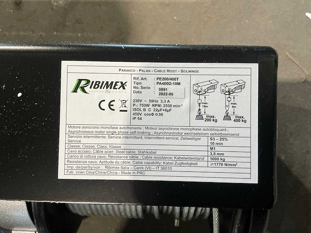 Ribimex pro elektrische kettingtakel - afbeelding 5 van  8