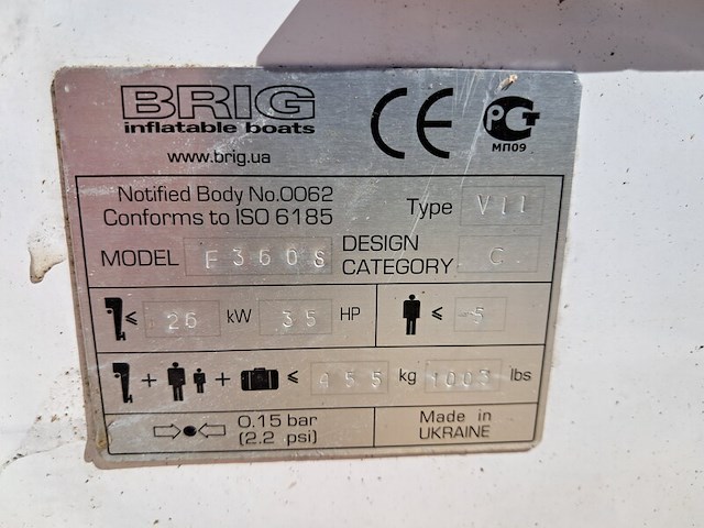 Rib/rubberboot, brig, 360 - afbeelding 6 van  19