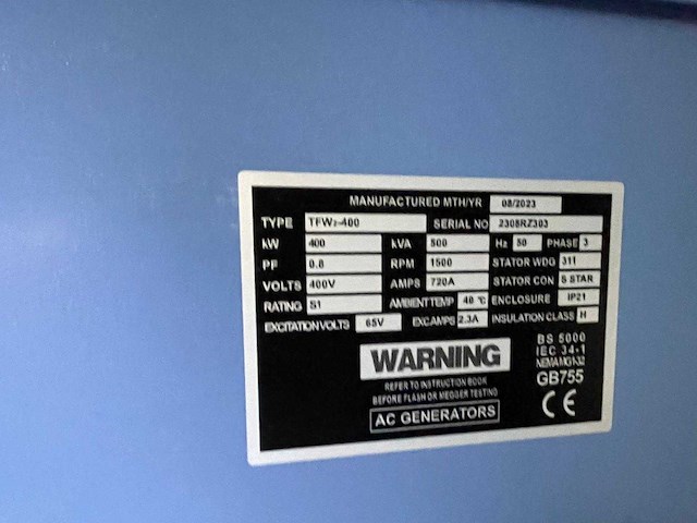 Ricardo - 2025 - 500 kva - stroomgenerator - afbeelding 6 van  11