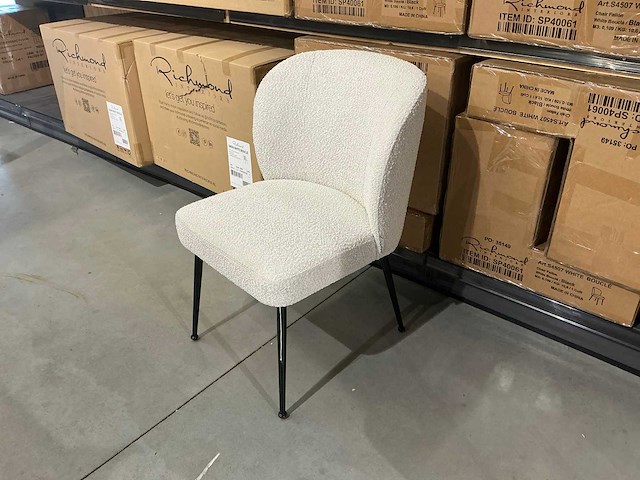 Richmond interiors - fallon bouclé - eetkamerstoel (6x) - afbeelding 1 van  5