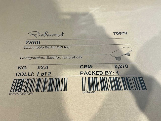 Richmond interiors belfort eetkamertafel 240 cm - afbeelding 5 van  5