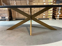 Richmond interiors blackbone brass eetkamertafel 230cm - afbeelding 4 van  5