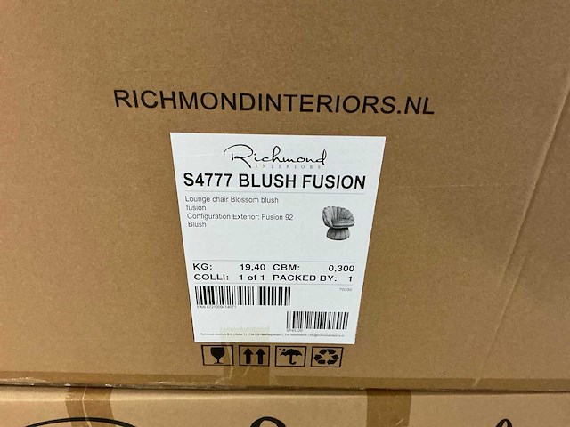 Richmond interiors blossom blush fusion lounge stoel - afbeelding 3 van  3