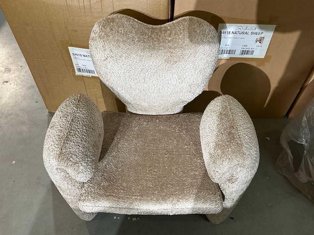 Richmond interiors didi sheep natural lounge stoel - afbeelding 3 van  4