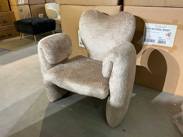 Richmond interiors didi sheep natural lounge stoel - afbeelding 1 van  4