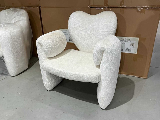 Richmond interiors didi sheep white lounge stoel - afbeelding 1 van  4