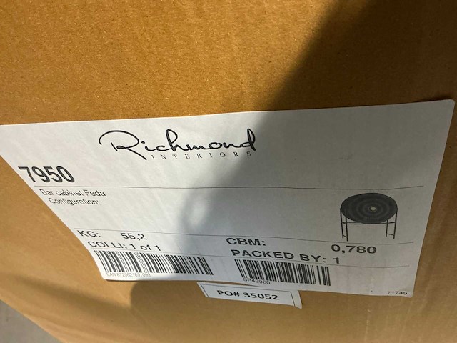 Richmond interiors feda kast - afbeelding 5 van  5