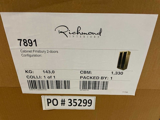 Richmond interiors finsbury kast - afbeelding 3 van  5