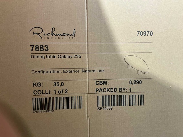 Richmond interiors oakley eetkamertafel - afbeelding 6 van  6