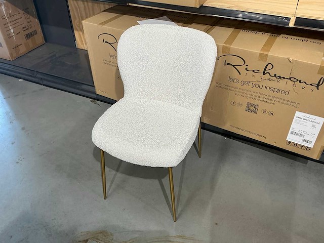 Richmond interiors odessa bouclè eetkamerstoel (2x) - afbeelding 1 van  5