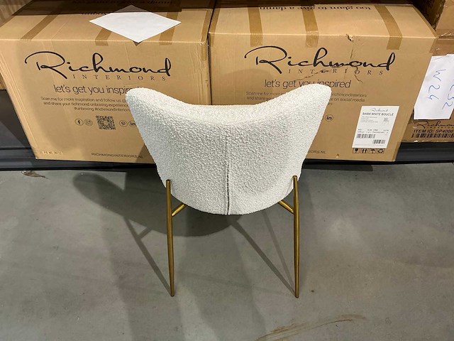 Richmond interiors odessa bouclè eetkamerstoel (2x) - afbeelding 2 van  3