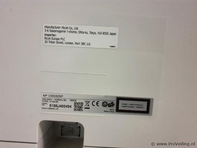 Ricoh mp c5503zsp, a3 a4 printer - scanner - laserprinter - all-in-one multifunctional - afbeelding 5 van  7