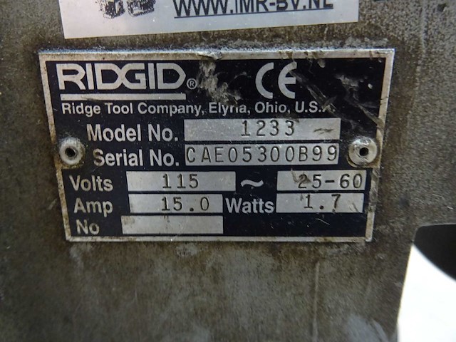 Ridgid - 1233 - draadsnijmachine - afbeelding 2 van  10