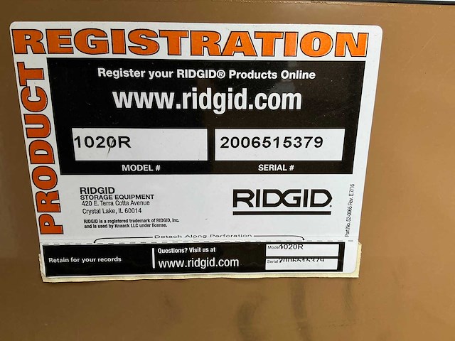 Ridgid 1020r monsterbox gereedschapwagen - afbeelding 10 van  10