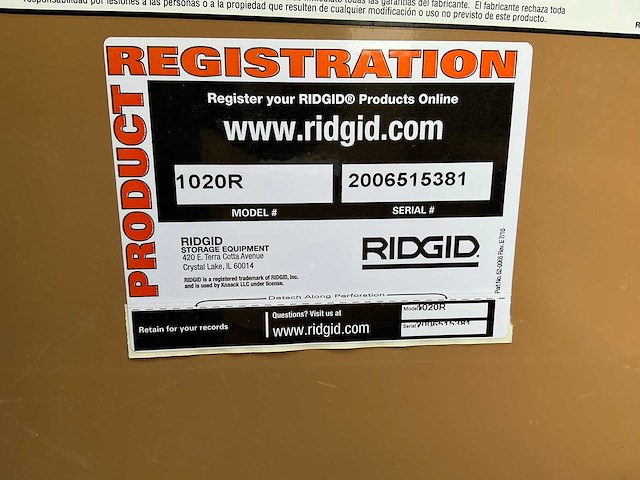 Ridgid 1020r monsterbox gereedschapwagen - afbeelding 7 van  15
