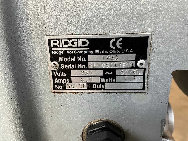 Ridgid 1233 draadsnijmachine - afbeelding 8 van  8