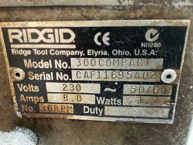 Ridgid 300 compact verrijdbare draadsnijmachine - afbeelding 9 van  9