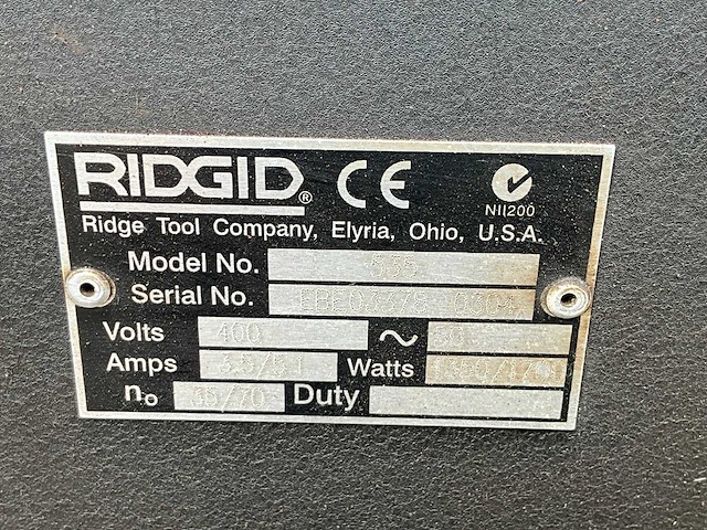 Ridgid 535 draadsnijmachine - afbeelding 2 van  10